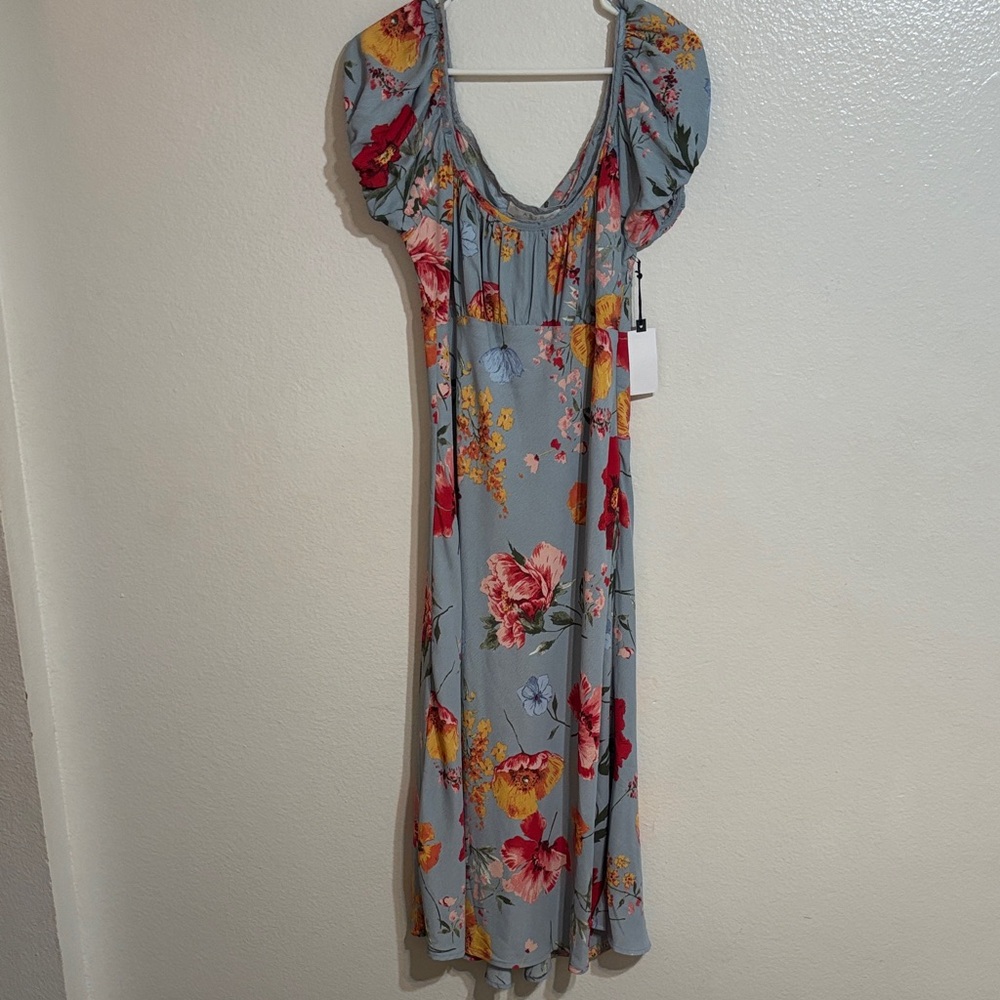 Astr The Label Blue Floral Dress